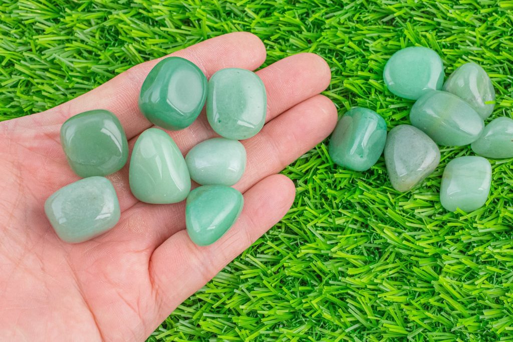 image of a crystal for anxiety and stress named aventurine