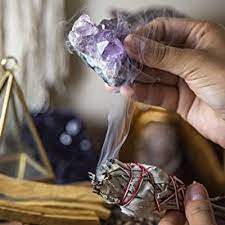 image of the best way to cleanse crystals